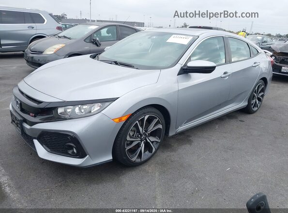 2HGFC1E53KH705810 2019 HONDA CIVIC SI Серебряный Передняя левая четверть