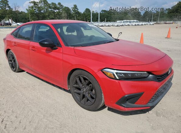 2HGFE2F59NH501726 2022 HONDA CIVIC Red Передня права чверть