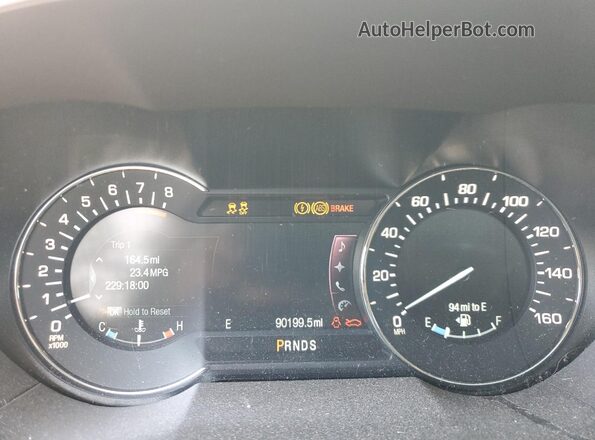2LMPJ6LRXJBL29121 2018 LINCOLN MKX Бежевый Вид щитка приборов