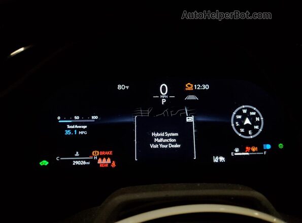 2T2BBMCA9SC067327 2025 LEXUS RX Black Вид щитка приладів