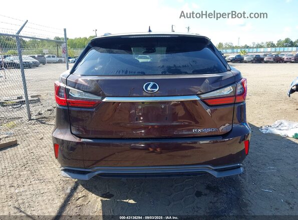 2T2BGMCA2GC006054 2016 LEXUS RX 450H Бордовый 