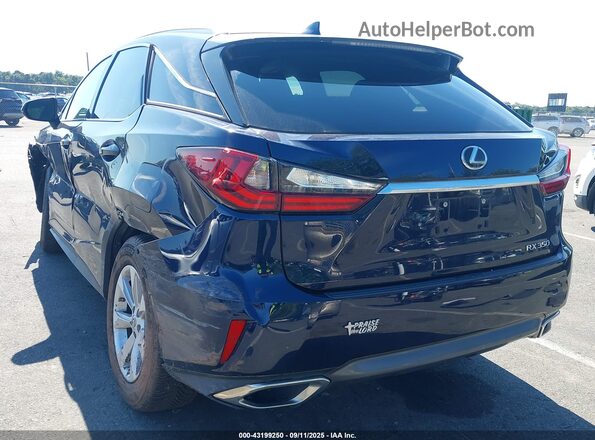 2T2BZMCAXGC009424 2016 LEXUS RX 350 Синий Задняя левая четверть