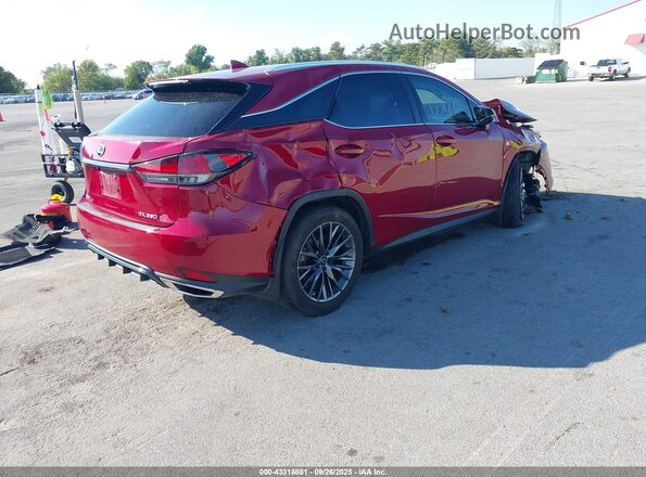 2T2YZMDAXMC299782 2021 LEXUS RX 350 Red Tył prawy