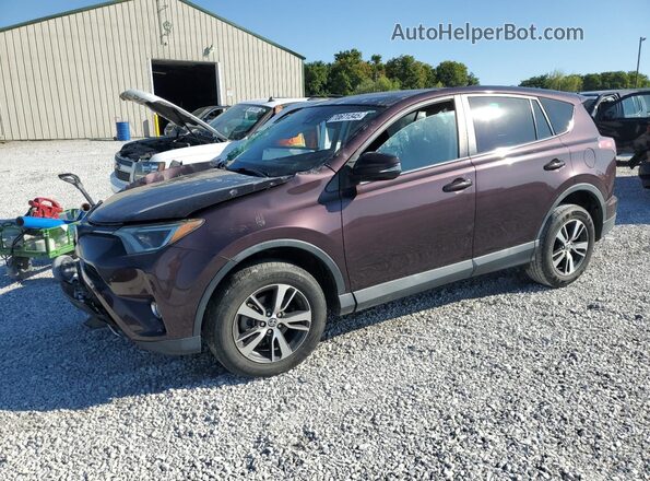 2T3WFREV5JW476467 2018 TOYOTA RAV4 Темно-бордовый Передняя левая четверть
