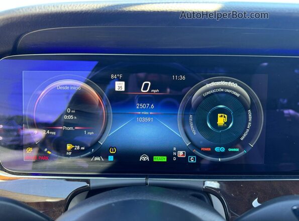 W1KZF5KBXMA908379 2021 MERCEDES-BENZ E Белый Вид щитка приборов