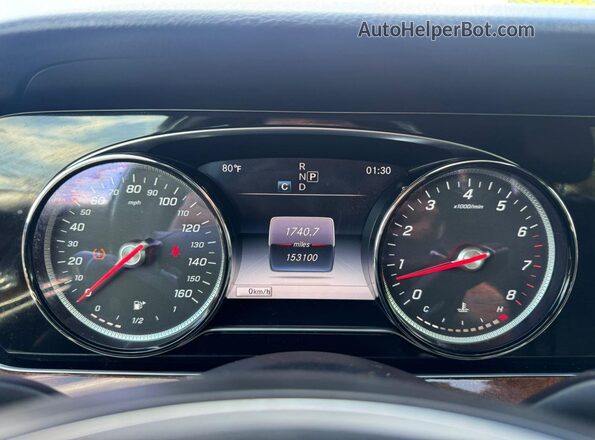 WDDZF4KB0JA340195 2018 MERCEDES-BENZ E Purple Instrument cluster view