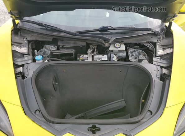 1G1YB2D41M5125614 2021 CHEVROLET CORVETTE Yellow Engine compartment view