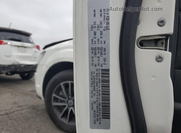 3C4PDCAB3JT445907 2018 DODGE JOURNEY White VIN კოდის სტიკერის ხედი