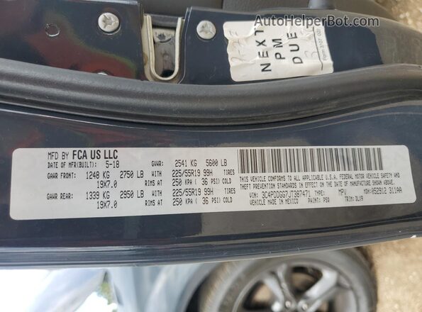 3C4PDDGG7JT387471 2018 DODGE JOURNEY Gray Vista interior de 360 grados