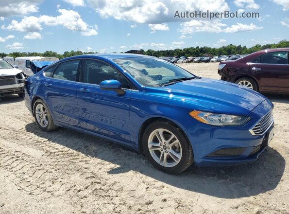 3FA6P0HD2JR232037 2018 FORD FUSION Синий Передняя правая четверть