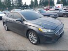2020 Ford Fusion Se Gray vin: 3FA6P0HD9LR147957