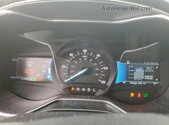 3FA6P0LU5JR221816 2018 FORD FUSION Белый Вид щитка приборов