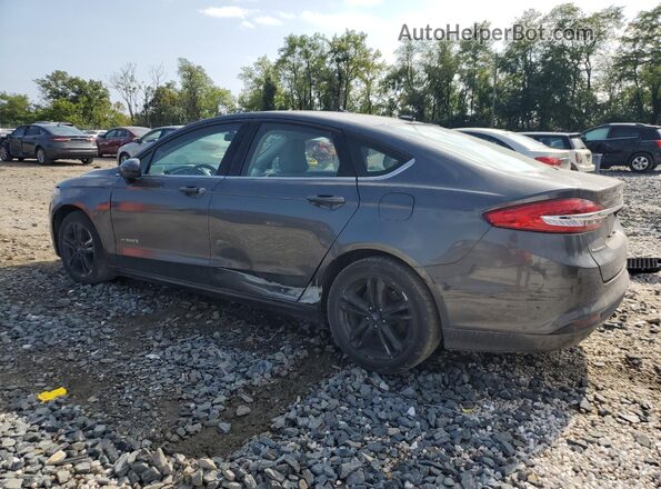 3FA6P0LU5JR227552 2018 FORD FUSION Gray Trasero izquierdo