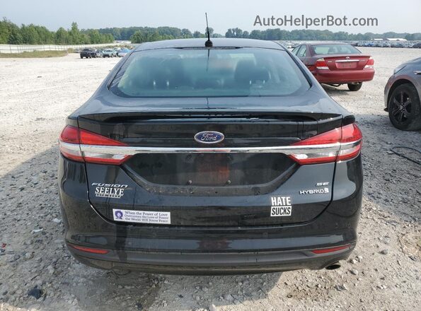 3FA6P0LU8JR256379 2018 FORD FUSION Черный Вид сзади