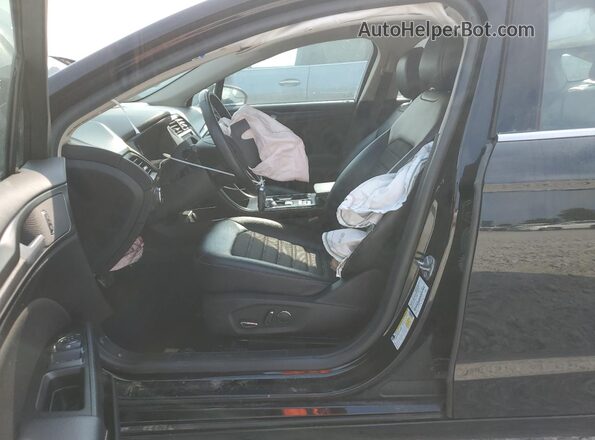3FA6P0LU8JR256379 2018 FORD FUSION Черный Вид салона спереди