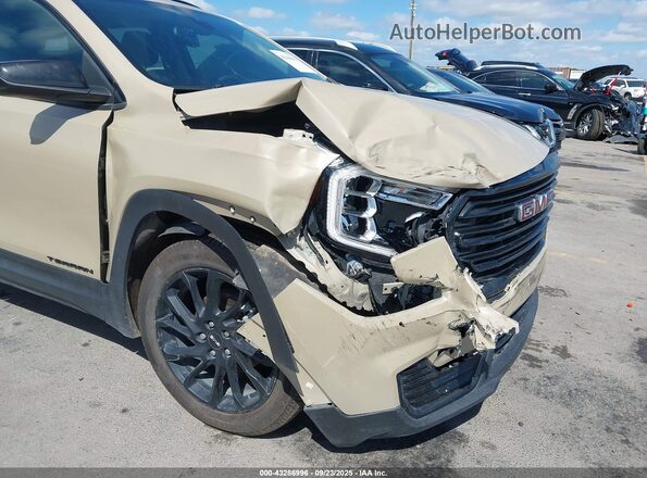 3GKALMEG7PL134594 2023 GMC TERRAIN Tan Դիմացի տեսք