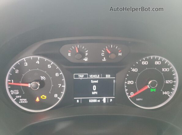 3GKALMEV2JL268256 2018 GMC TERRAIN Red Вид щитка приладів