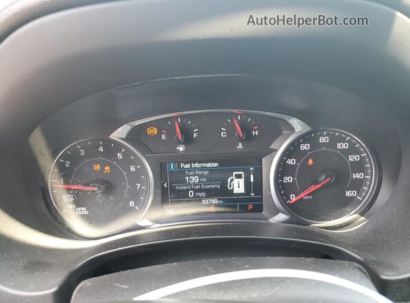 3GKALVEV1JL300930 2018 GMC TERRAIN Blue Instrument cluster view