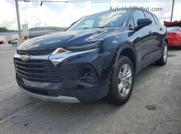3GNKBBRA9MS507673 2021 CHEVROLET BLAZER Синий Передняя левая четверть