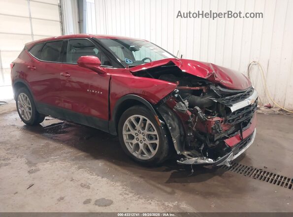 3GNKBHR44PS165051 2023 CHEVROLET BLAZER Красный Передняя правая четверть