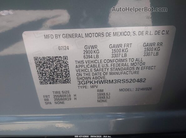 3GPKHWRM3RS520482 2024 HONDA PROLOGUE Gray Engine compartment view