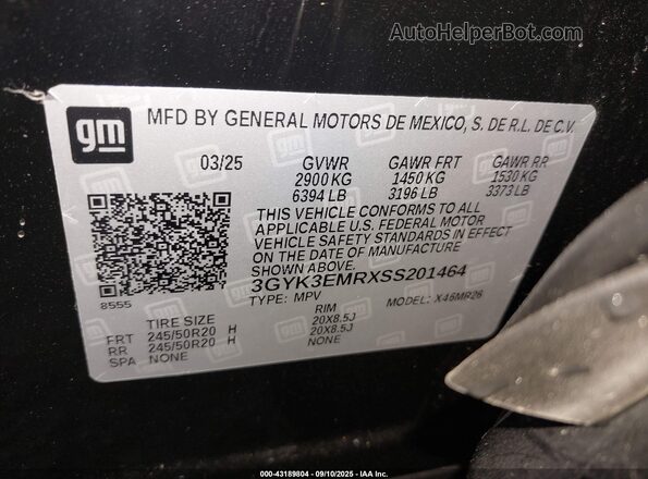 3GYK3EMRXSS201464 2025 CADILLAC OPTIQ Черный Вид подкапотного пространства