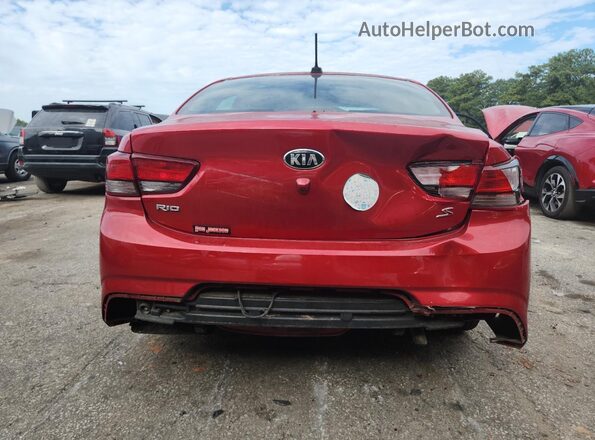 3KPA24AB4JE059454 2018 KIA RIO Красный Вид сзади