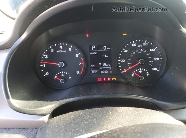 3KPA24AB4JE072964 2018 KIA RIO Black Widok zestawu wskaźników