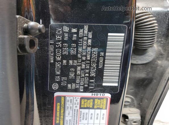 3KPA25AB7JE095676 2018 KIA RIO Черный Вид подкапотного пространства