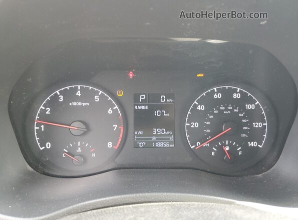 3KPC24A34JE025693 2018 HYUNDAI ACCENT Синий Вид щитка приборов