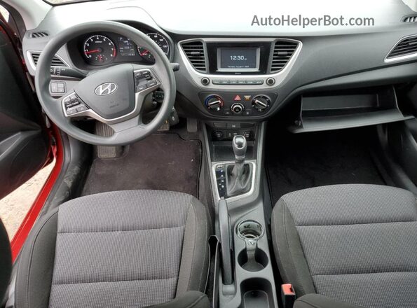 3KPC24A69ME133211 2021 HYUNDAI ACCENT Red წინა პანელის ხედი