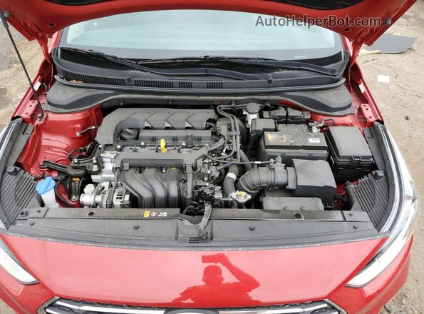 3KPC24A69ME133211 2021 HYUNDAI ACCENT Red უკანა სალონის ხედი