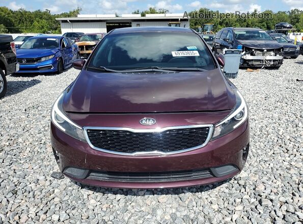 3KPFK4A76JE281107 2018 KIA FORTE Burgundy Front view