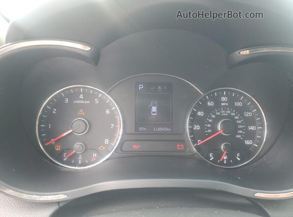 3KPFK4A76JE281107 2018 KIA FORTE Burgundy Instrument cluster view