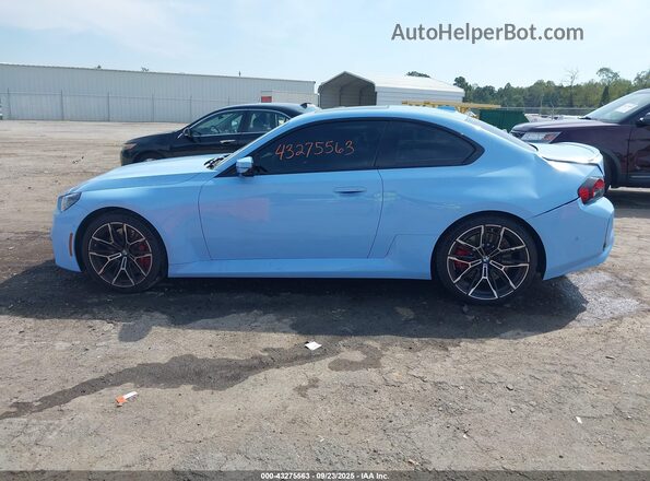 3MF13DM09R8E18666 2024 BMW M2 Light Blue Панорамный вид салона 360°