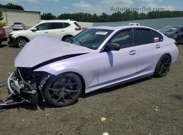 3MW5U7J00L8B28618 2020 BMW M3 Purple Front left