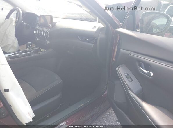3N1AB8CV2MY324070 2021 NISSAN SENTRA Бордовый Вид салона спереди