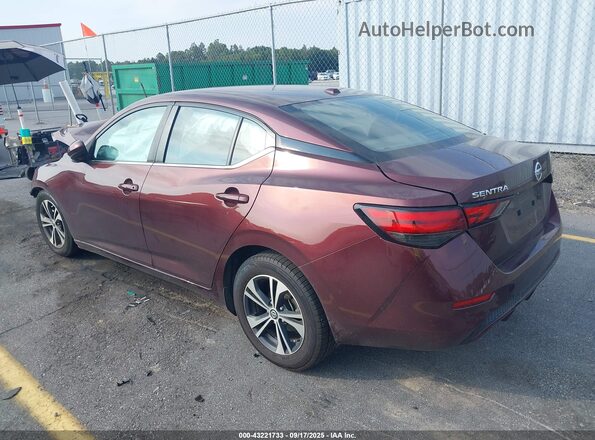3N1AB8CV2MY324070 2021 NISSAN SENTRA Бордовый Задняя левая четверть