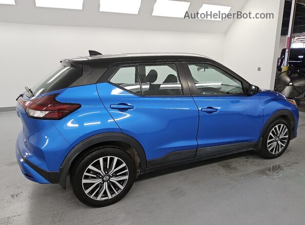 3N1CP5CV3ML518564 2021 NISSAN KICKS Blue Rear right