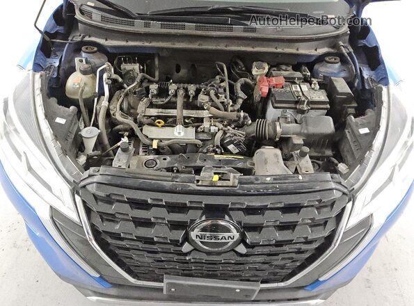 3N1CP5CV3ML518564 2021 NISSAN KICKS Blue Engine compartment view