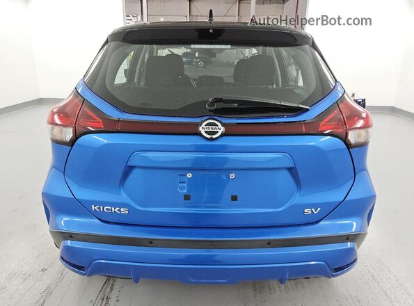 3N1CP5CV3ML518564 2021 NISSAN KICKS Blue Rear view