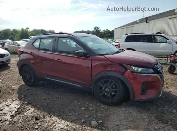 3N1CP5DV5ML566727 2021 NISSAN KICKS Красный Передняя правая четверть