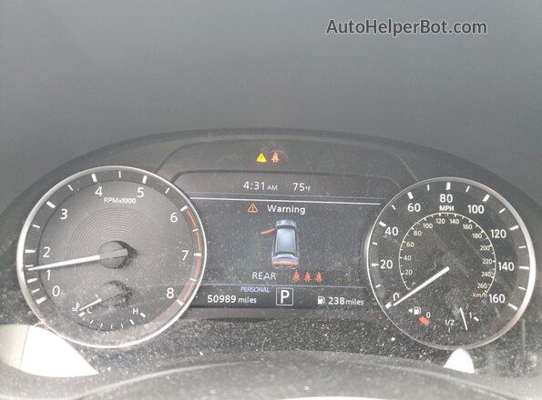 3PCAJ5BB3MF109847 2021 INFINITI QX50 Black Widok zestawu wskaźników