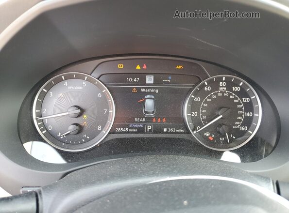 3PCAJ5CA8MF101037 2021 INFINITI QX50 White Вид щитка приладів