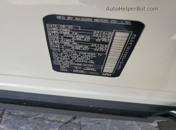 3PCAJ5CA8MF101037 2021 INFINITI QX50 White Панорамний вид салону 360°