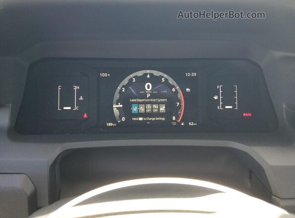 3TYJDAHN5ST030971 2025 TOYOTA TACOMA White ხელსაწყოთა პანელის ხედი