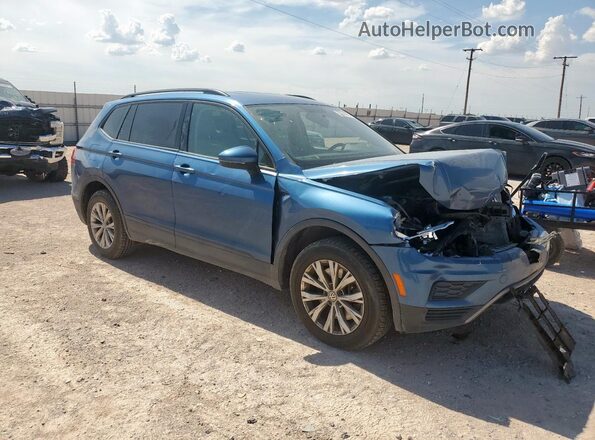 3VV1B7AX2JM058100 2018 VOLKSWAGEN TIGUAN Синий Передняя правая четверть