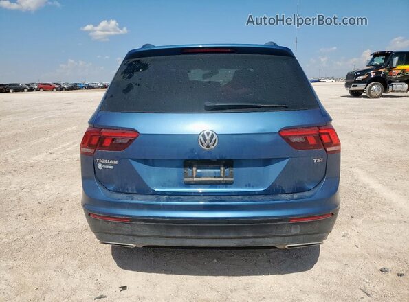 3VV1B7AX2JM058100 2018 VOLKSWAGEN TIGUAN Синий Вид сзади