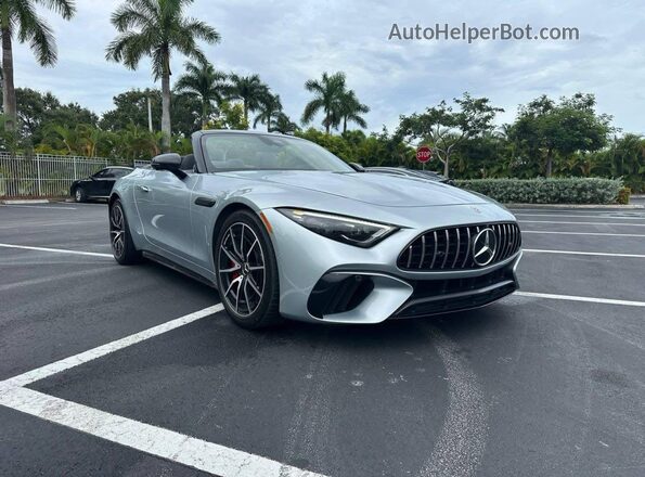 W1KVK8ABXNF006235 2022 MERCEDES-BENZ SL Синий Передняя левая четверть