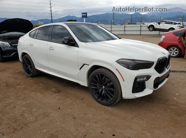 5UXCY4C07M9E05557 2021 BMW X6 Белый Вид спереди